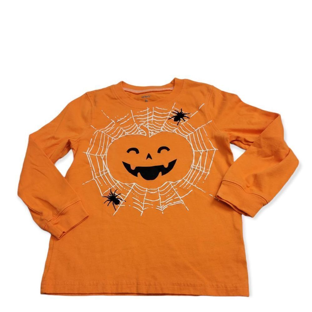 Carter's Halloween jack-o-lantern shirt 5T
